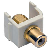 Hubbell SFRFG Snap-Fit Coaxial RCA to F-Type Gold Pass-Through, Female/Female Module